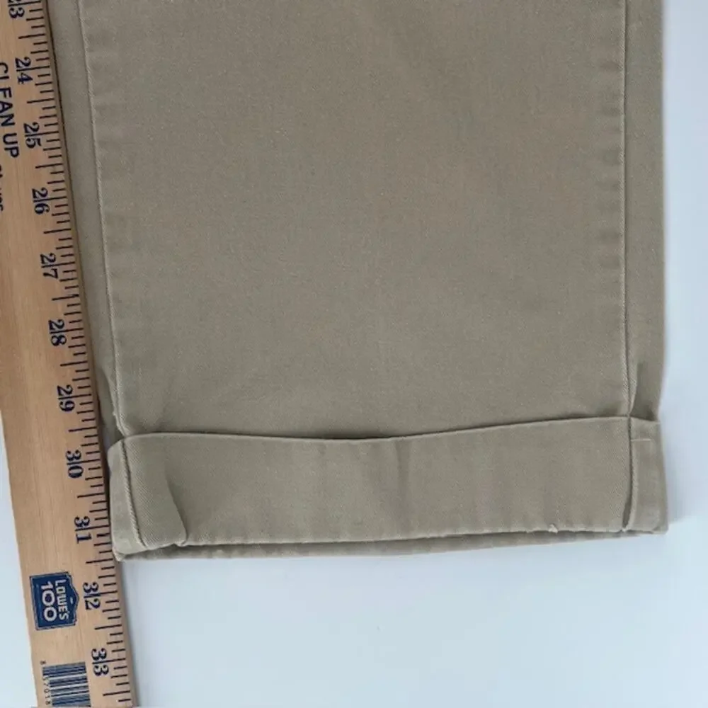 VTG Polo Ralph Lauren Hammond Chino Pants Mens 33x34 (33x32) Pleated Cuffed Hem